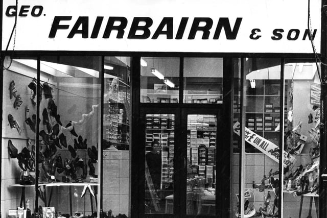 Fairbairn's shoe shop in King Street. Here it is in 1966.