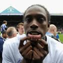 SHEFFIELD, ENGLAND - MAY 05:  Nile Ranger of Sheffield Wednesday celebrates after winning the Npower League One match between Sheffield Wednesday and Wycombe Wanderers and winning automatic promotion into the Championship at Hillsborough Stadium on May 5, 2012 in Sheffield, England.  (Photo by Gareth Copley/Getty Images)
