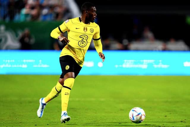 Callum Hudson-Odoi of Chelsea runs with the ball during the Pre-Season Friendly match between Chelsea FC and Charlotte FC at Bank of America Stadium on July 20, 2022 in Charlotte, North Carolina. (Photo by Jacob Kupferman/Getty Images)