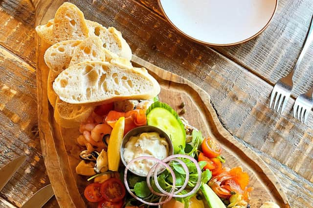 Seafood sharing board starter