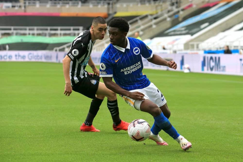Newcastle United's relegation battle rivals Brighton dealt injury blow with Tariq Lamptey out for the rest of the season. (Photo by Lindsey Parnaby - Pool/Getty Images)