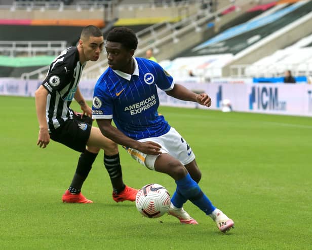 Newcastle United's relegation battle rivals Brighton dealt injury blow with Tariq Lamptey out for the rest of the season. (Photo by Lindsey Parnaby - Pool/Getty Images)