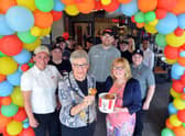KFC South Shields opens its doors for customers following a refurbishment. Mayor Pat Hay and mayoress Jean Copp with the team.