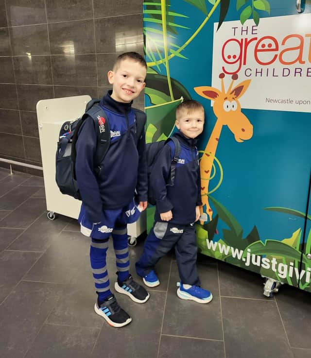 Jack and Archie on their way to the RVI.