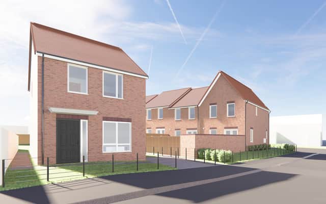 CGI of proposed council housing development at Henderson Road, South Shields