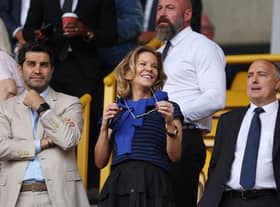 Newcastle United chief executive officer Darren Eales, right, with co-owners Mehrdad Ghodoussi and Amanda Staveley.
