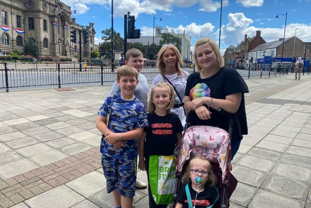 Mum Stacey Ward was thrilled to be back at the the parade with her children Macy, 14; Aysha, 6; Jacob, 9; Kalleb, 11 and Sofia, 3.