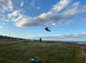 The man was airlifted to hospital by the Great North Air Ambulance Service