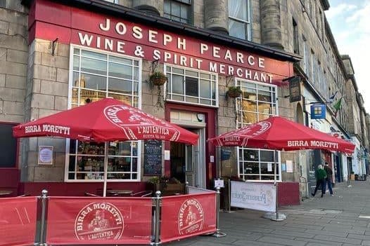 Joseph Pearce Wine and Spirit Merchant are also one of the many pubs across Edinburgh that will be welcoming customers outside for an alcoholic drink come April 26.