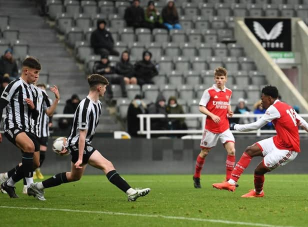 Osman Kamara's late strike secured the win for Arsenal  (Photo by David Price/Arsenal FC via Getty Images)