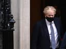 Prime Minister Boris Johnson leaves 10 Downing Street For PMQs on January 12. Picture: Leon Neal/Getty Images.