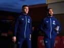 Newcastle United's Callum Wilson, right, arrives at the City Ground with team-mate Kieran Trippier.