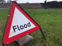 Flood warning sign