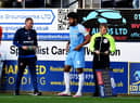 Ellis Simms made his Sunderland return at Kenilworth Road