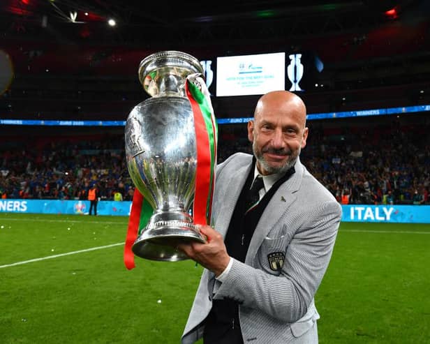 Newcastle United and Alan Shearer pay tribute to Gianluca Vialli who has died aged 58 (Photo by Claudio Villa/Getty Images)