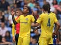 Kenedy of Chelsea celebrates scoring their second goal during the Pre-Season Friendly match between Reading and Chelsea at Madejski Stadium on July 28, 2019 in Reading, England. (Photo by Christopher Lee/Getty Images)