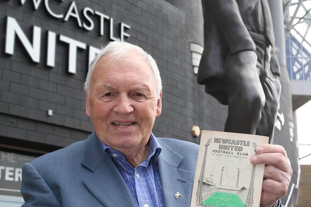Former Newcastle United chief scout Charlie Woods with the programme for a 1960 friendly against Barcelona in which he scored. (Pic: Sir Bobby Robson Foundation)