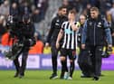 Matt Ritchie and Eddie Howe after the final whistle.
