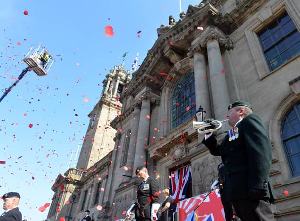 Poppies descend from the crane