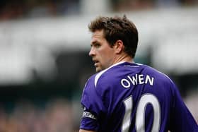 Michael Owen of Newcastle United looks on during the Barclays Premier League match between Tottenham Hotspur and Newcastle United at White Hart Lane on April 19, 2009 in London, England.  (Photo by Paul Gilham/Getty Images)
