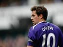 Michael Owen of Newcastle United looks on during the Barclays Premier League match between Tottenham Hotspur and Newcastle United at White Hart Lane on April 19, 2009 in London, England.  (Photo by Paul Gilham/Getty Images)
