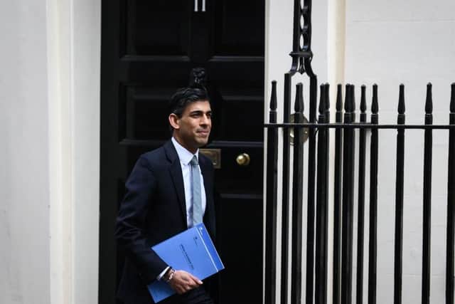 Chancellor of the Exchequer Rishi Sunak leaves 11 Downing Street on the day he announced the Spring Budget in March 2022. Picture: Daniel Leal/AFP/Getty Images.