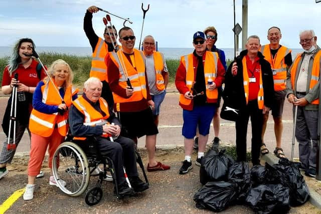 The litter pick which led to the new allotment project at Souter Lighthouse.