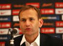 FA Technical Director Dan Ashworth attends a press conference with newly appointed England manager Sam Allardyce at St. George's Park on July 25, 2016 in Burton-upon-Trent, England.  (Photo by Matthew Lewis/Getty Images)