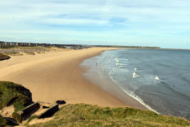 All quiet at Sandhaven Beach, South Shields.