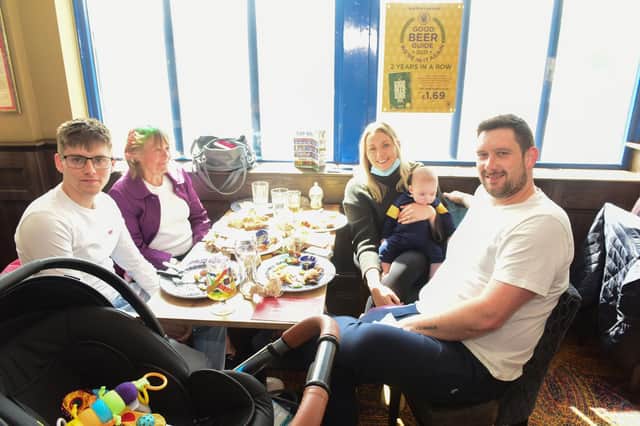 Family at The Wouldhave South Shields on Monday.