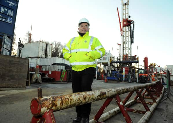 South Tyneside Council Cllr Ernest Gibson at the Holborn Mine Water District Heating Scheme drilling site, Commercial Road, South Shields.