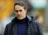 Julen Lopetegui, the of Wolverhampton Wanderers manager, looks on during the Premier League match between Wolverhampton Wanderers and Tottenham Hotspur at Molineux on March 04, 2023 in Wolverhampton, England. (Photo by David Rogers/Getty Images)