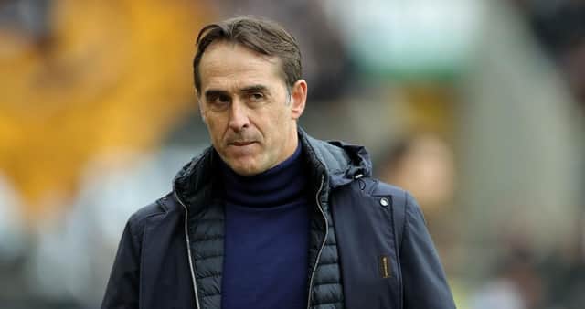 Julen Lopetegui, the of Wolverhampton Wanderers manager, looks on during the Premier League match between Wolverhampton Wanderers and Tottenham Hotspur at Molineux on March 04, 2023 in Wolverhampton, England. (Photo by David Rogers/Getty Images)