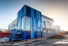 Exterior work on the new Hebburn Tri Station. Photo by Graham Brown / Chapman Brown Photography