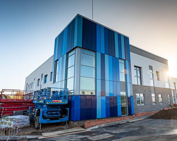 Exterior work on the new Hebburn Tri Station. Photo by Graham Brown / Chapman Brown Photography
