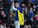 Chelsea's new signing, Chelsea's Ukrainian midfielder Mykhailo Mudryk is introduced to the crowd at half-time in the English Premier League football match between Chelsea and Crystal Palace at Stamford Bridge in London on January 15, 2023.  (Photo by BEN STANSALL/AFP via Getty Images)