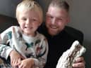 Ronnie and Alfie found the 2kg of ambergris on Leven beach (Pic: Ronnie Humphreys)