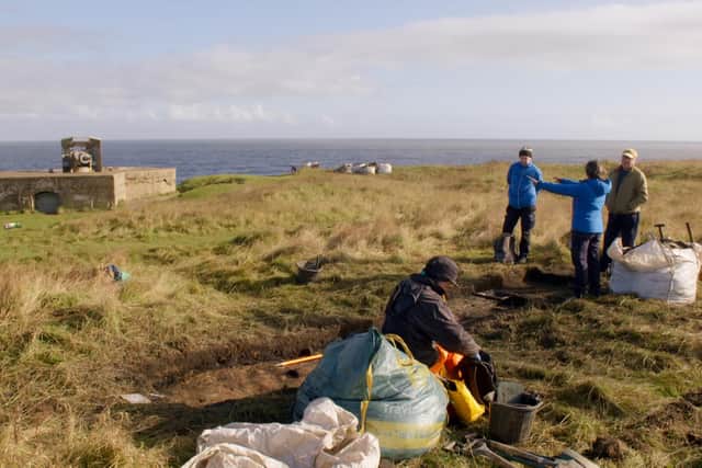 Archaeology Team at Trow Point as the The Great British Dig was filmed.