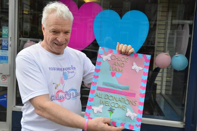 Graeme Brett raising funds for the Chloe and Liam Together Forever Trust in 2019.
