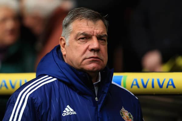 NORWICH, ENGLAND - APRIL 16: Manager Sam Allardyce of Sunderland looks on during the Barclays Premier League match between Norwich City and Sunderland at Carrow Road on April 16, 2016 in Norwich, England.  (Photo by Stephen Pond/Getty Images)