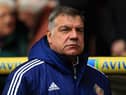 NORWICH, ENGLAND - APRIL 16: Manager Sam Allardyce of Sunderland looks on during the Barclays Premier League match between Norwich City and Sunderland at Carrow Road on April 16, 2016 in Norwich, England.  (Photo by Stephen Pond/Getty Images)