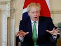 LONDON, ENGLAND - JULY 01: British Prime Minister Boris Johnson meets New Zealand Prime Minister Jacinda Ardern (not pictured) at Downing Street, on July 1, 2022 in London, United Kingdom. (Photo by John Sibley - WPA Pool/Getty Images)