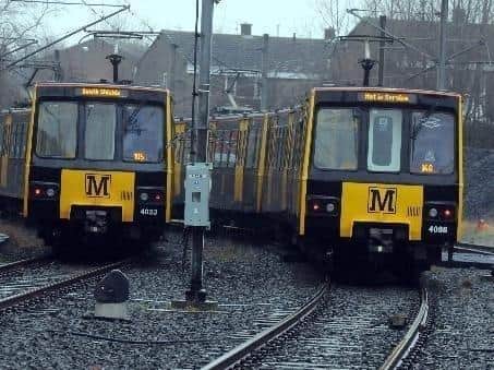 Metro trains.
