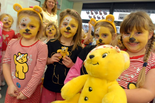 What an impressive effort for Children In Need at Westoe Crown Primary School in 2009. Does this ring back happy memories?