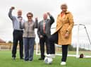 Caption (L-R)  Kevin Muller, Trustee at Perth Green; Cllr Ruth Bercley and Cllr Stephen Dean, Cllr Joan Atkinson.