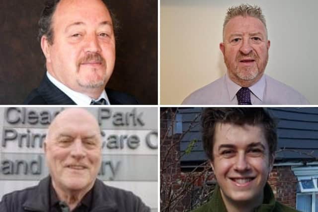 Clockwise from top left: Jim Foreman, Steve Harrison, Chris Sanderson and John Riley.