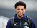 Jamal Lewis of Newcastle United  arrives at the stadium prior to the Premier League match between Newcastle United and Leeds United at St. James Park on September 17, 2021 in Newcastle upon Tyne, England. (Photo by Ian MacNicol/Getty Images)