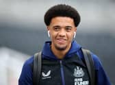 Jamal Lewis of Newcastle United  arrives at the stadium prior to the Premier League match between Newcastle United and Leeds United at St. James Park on September 17, 2021 in Newcastle upon Tyne, England. (Photo by Ian MacNicol/Getty Images)