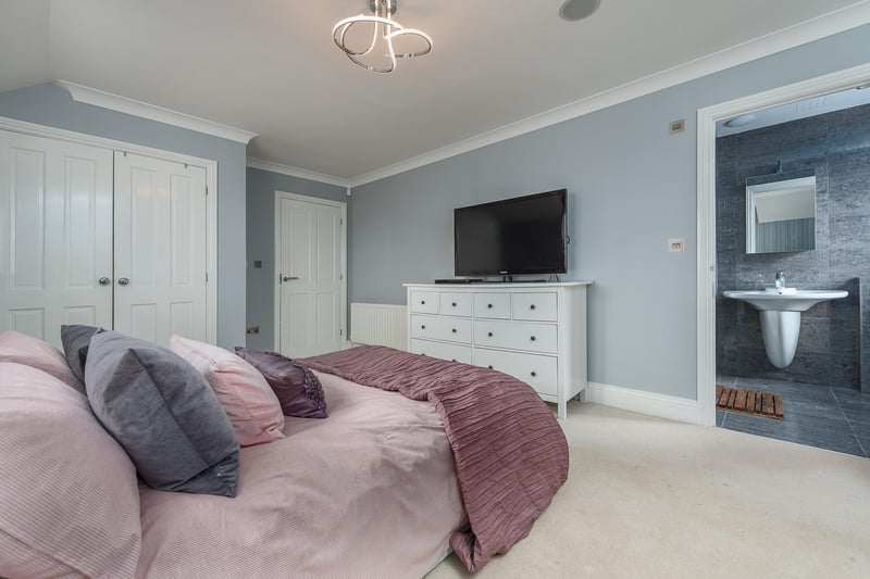 To the first floor is the master bedroom benefiting from an en-suite, walk in wardrobe and dressing room with access out onto a private balcony.