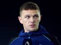 Newcastle United's Kieran Trippier is interviewed after the Leicester City win.